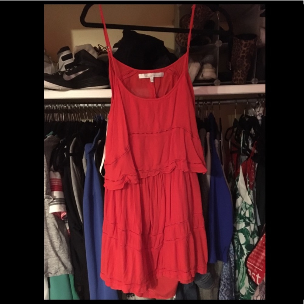 Bright red sundress